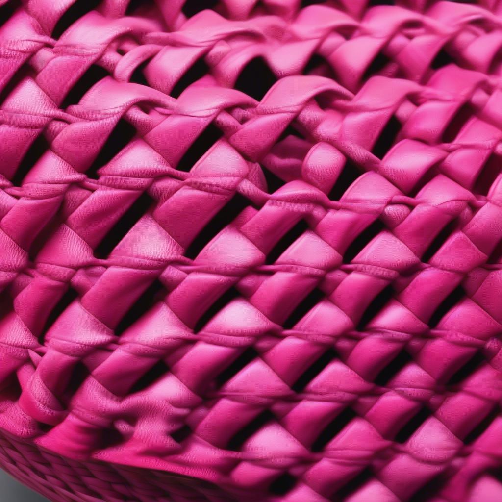 Maxx Pink Basket Weave Handbag Close Up