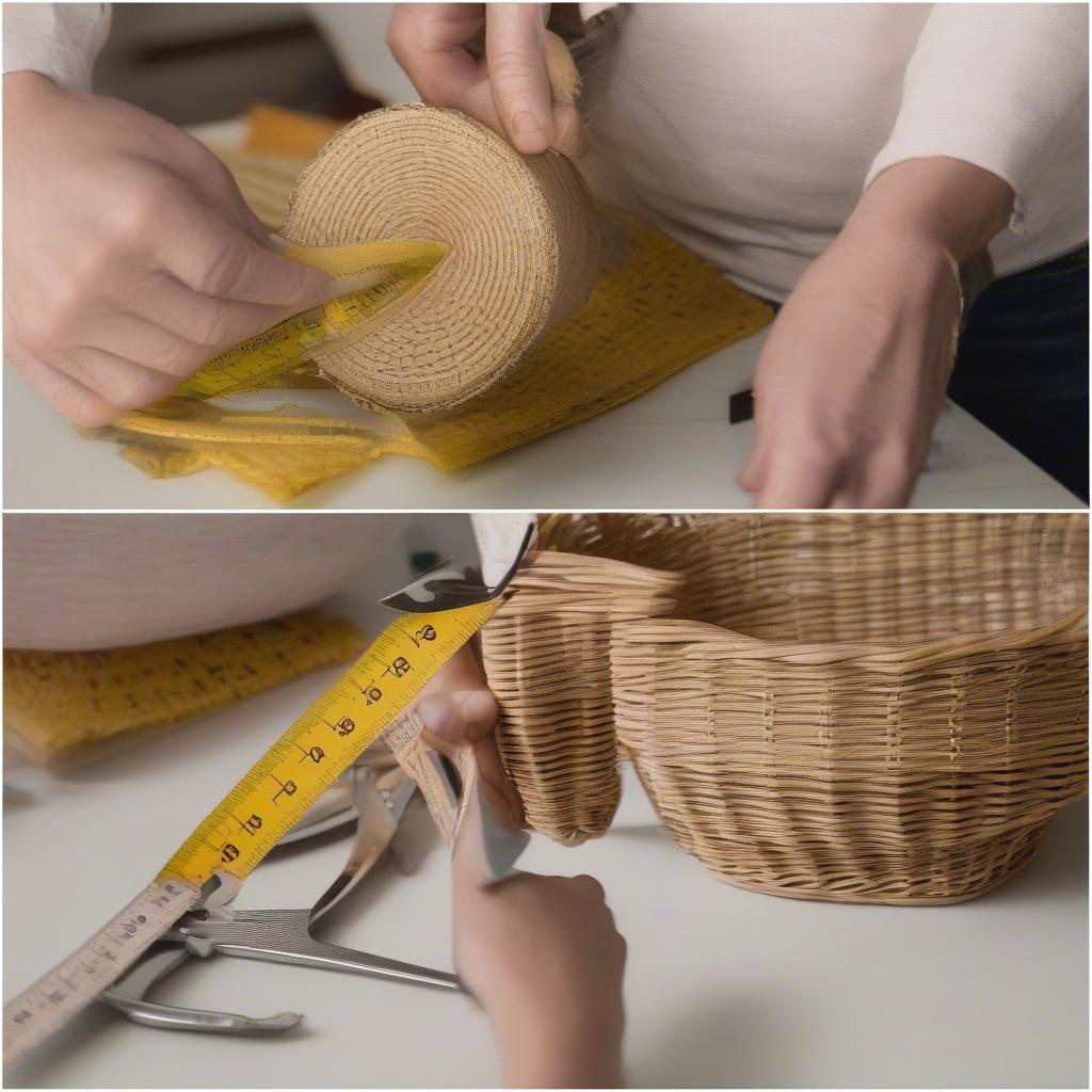 Measuring Basket and Fabric for Covering