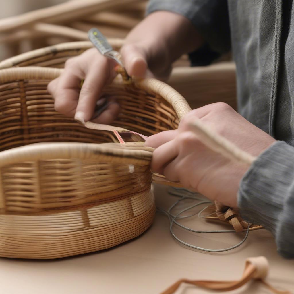 Measuring Weaver for Basket