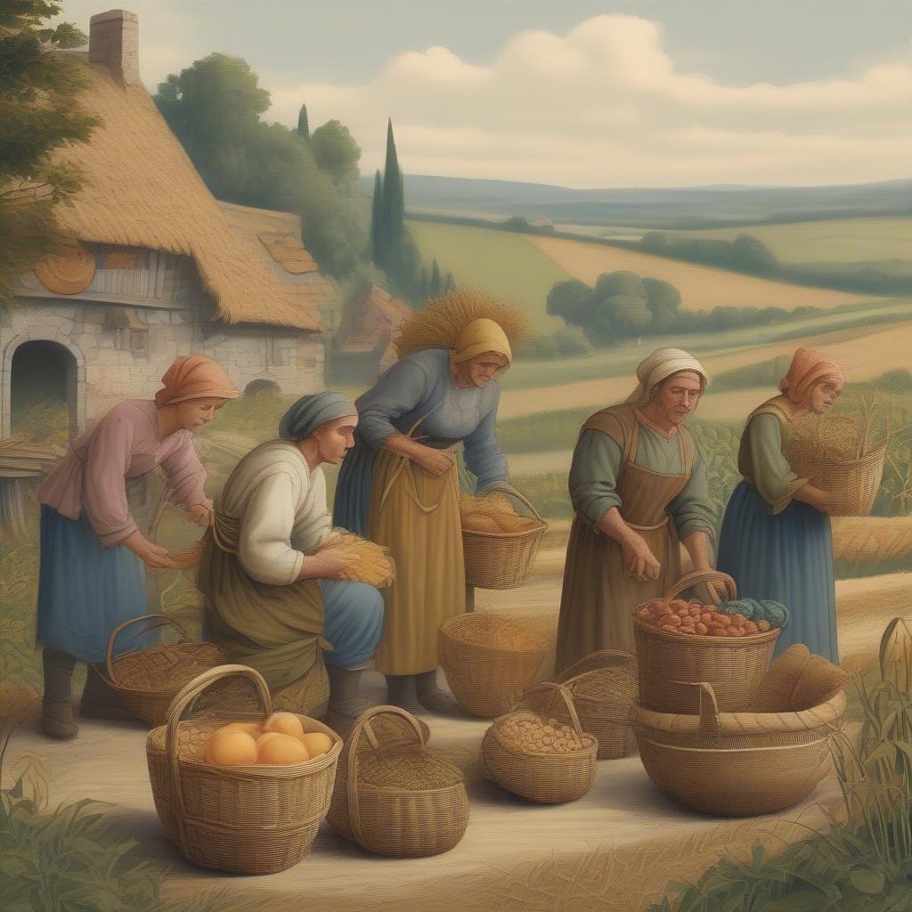 Medieval Basket Weaving in Agriculture