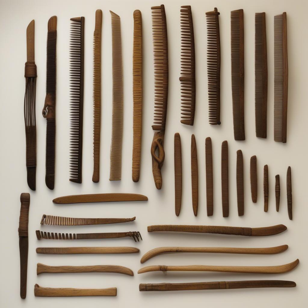 Medieval Basket Weaving Beaters and Combs