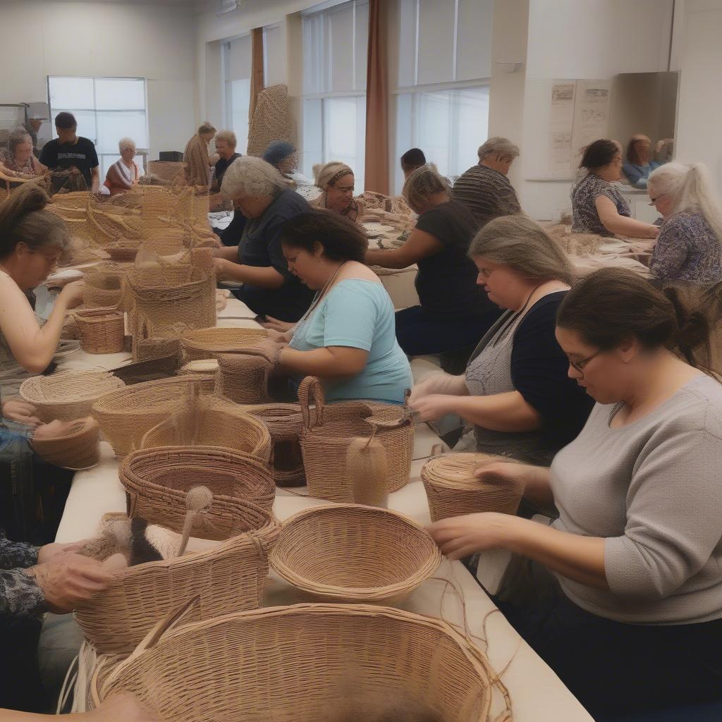 Melbourne Basket Weaving Workshop Scene in 2018