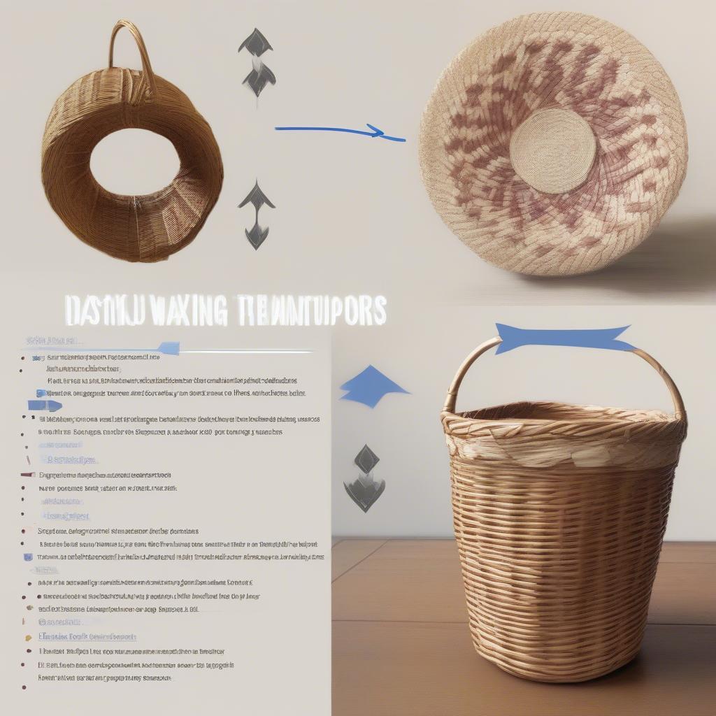 Meme Arrows Illustrating Basket Weaving Techniques