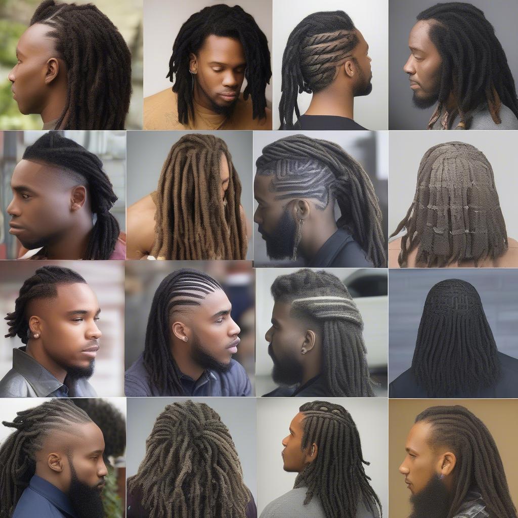 Variations of Men's Basket Weave Dreads