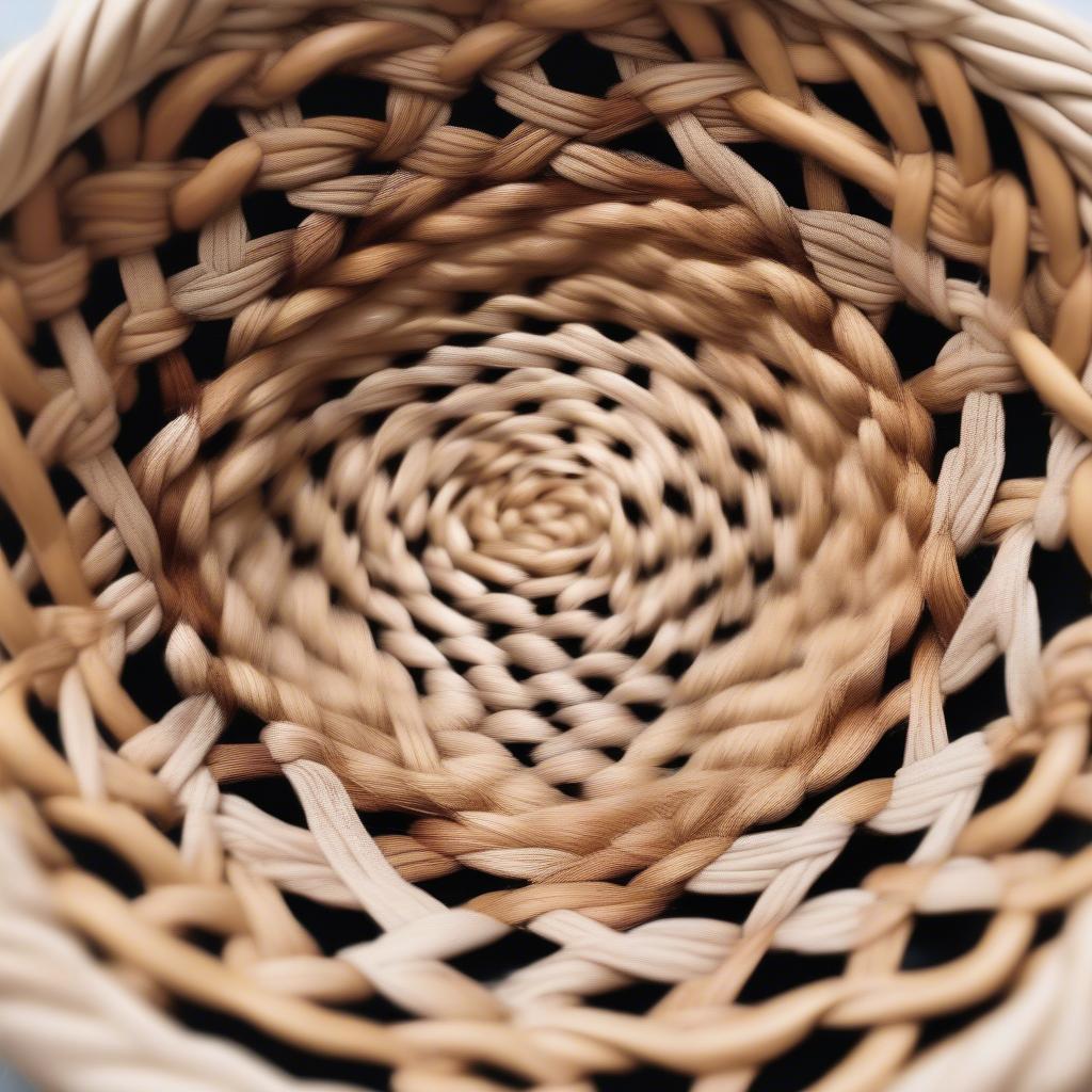 Finished Mexican Basket Weave Basket