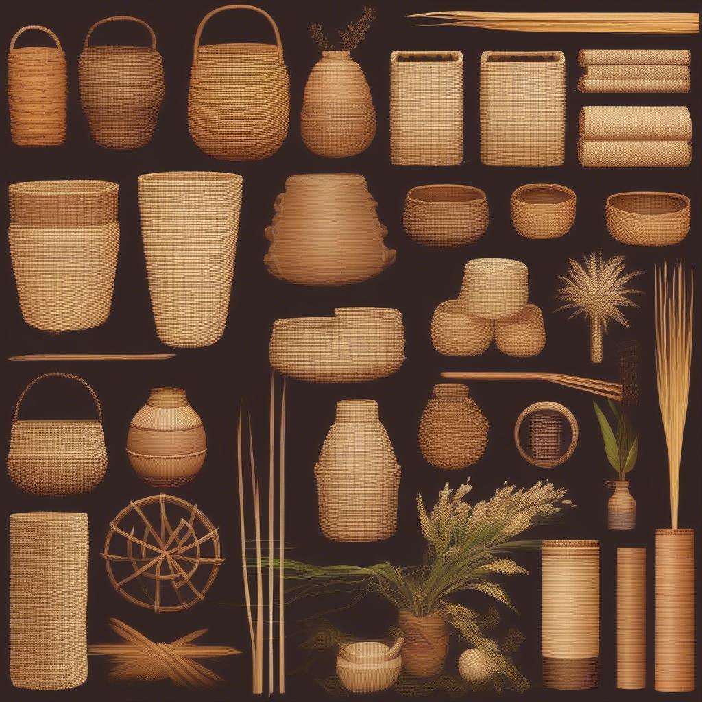 Mexican Basket Weaving Materials and Symbolism: Depiction of Various Natural Materials and Their Cultural Significance