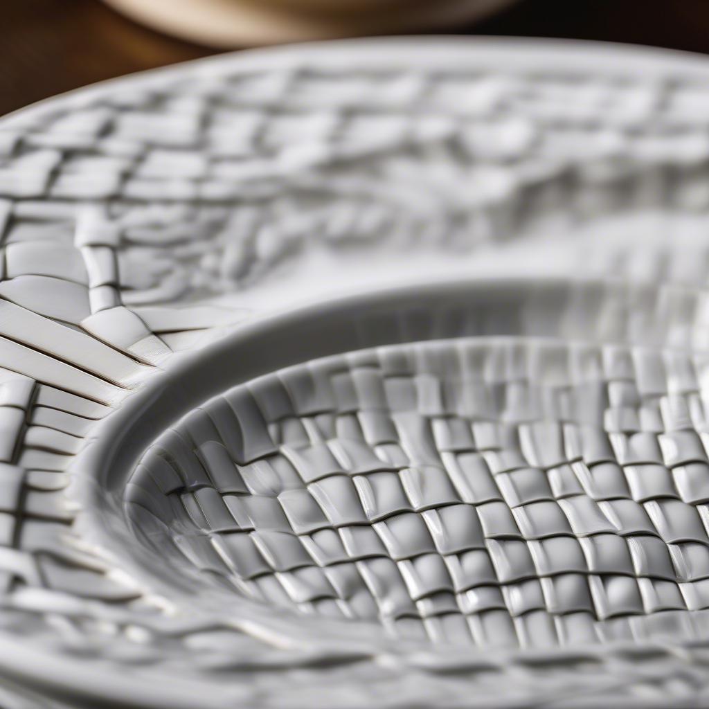 Close-up of Mikasa Basket Weave Dinner Plate