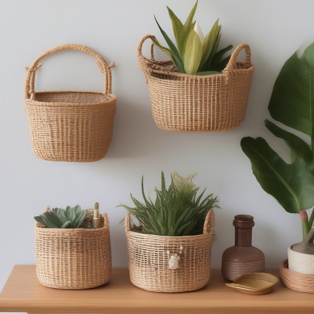 Decorating with Mini Open Weave Baskets