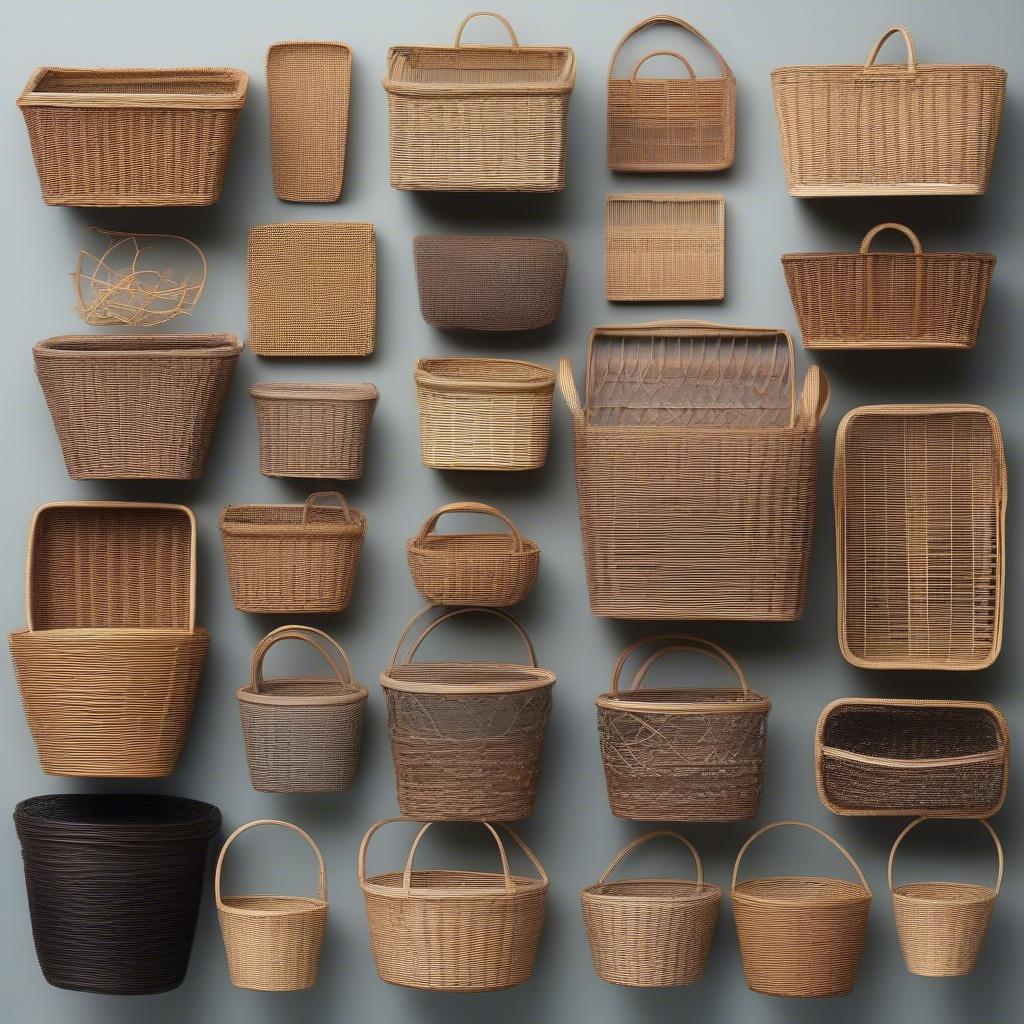 A Variety of Mini Open Weave Baskets