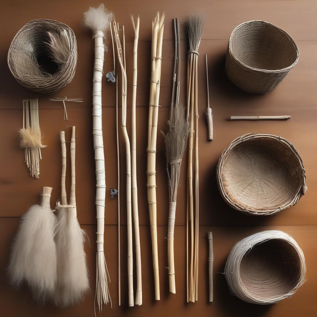 Mini Quiver Basket Weaving Materials: Reed, Willow, and Grasses