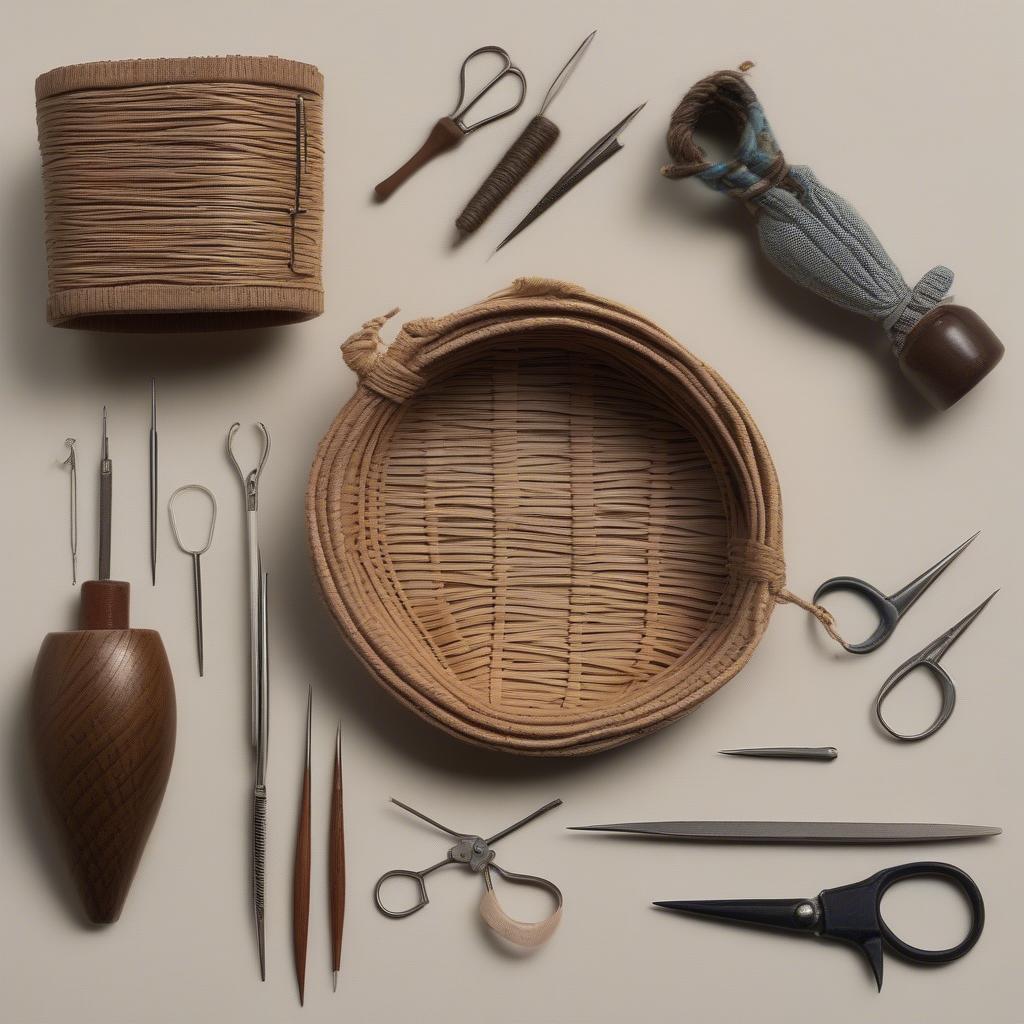 Tools for Miniature Basket Weaving