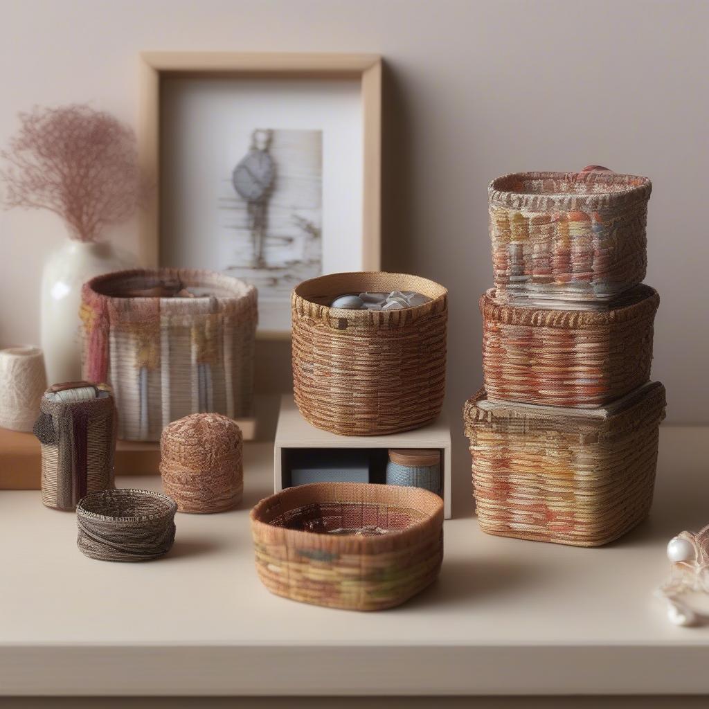 Miniature Baskets in Different Settings