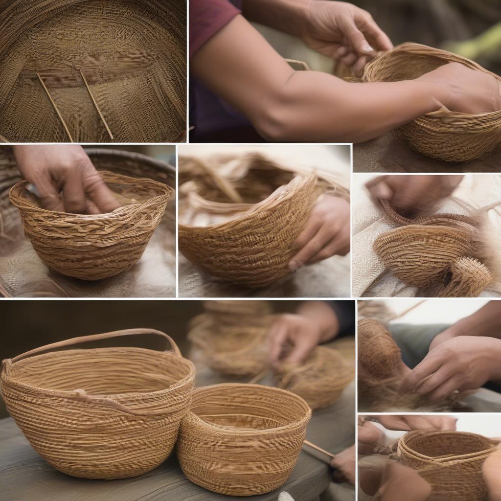 Miwok Basket Weaving Process