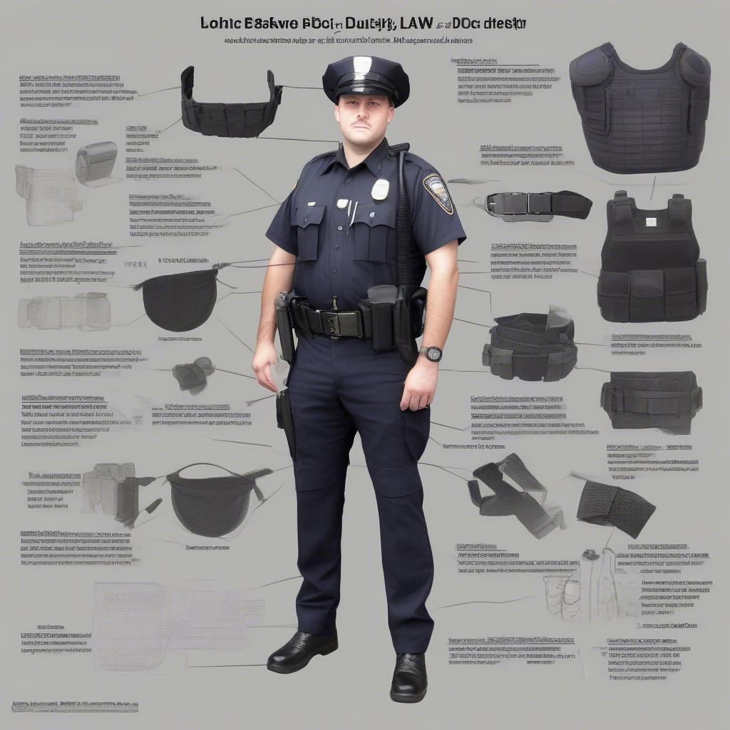 Modern Police Basket Weave Duty Belt