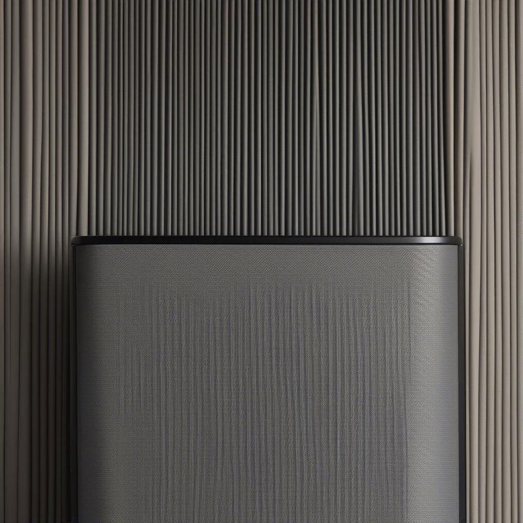 Modern Speaker with Black Basket Weave Grill