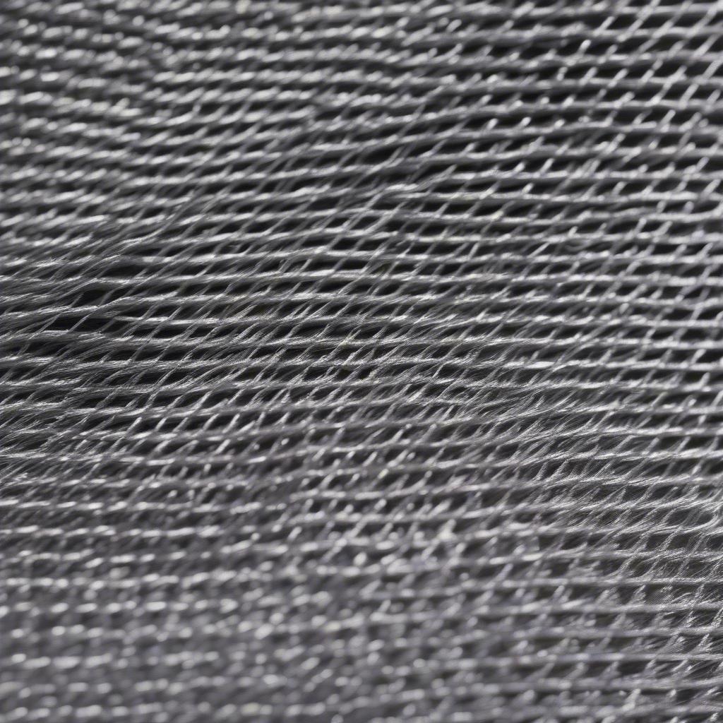 Close-up view of monofilament polypropylene mesh