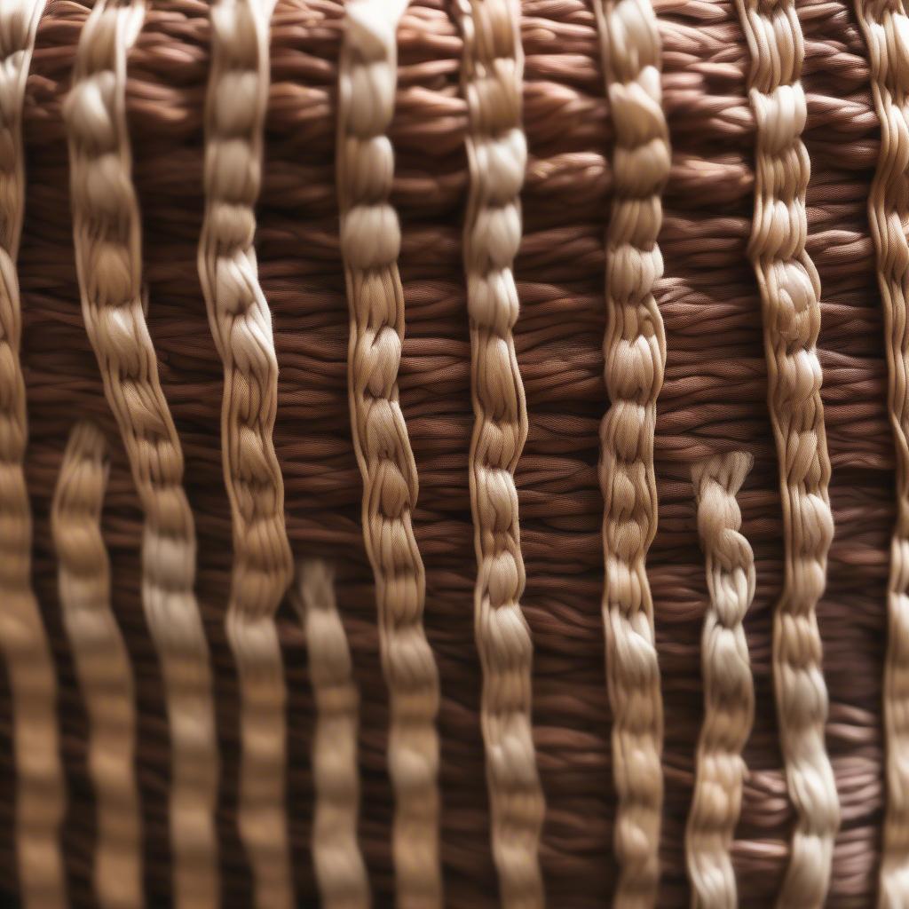 Close-up of a Montego Woven Bag Showing Intricate Weave and Natural Fibers