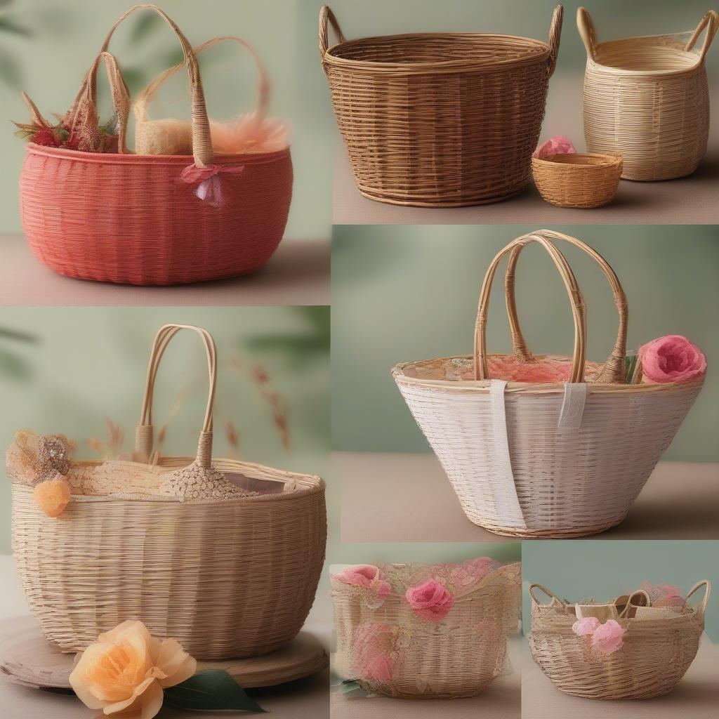 Mothers Day Cup Weaving Basket Variety