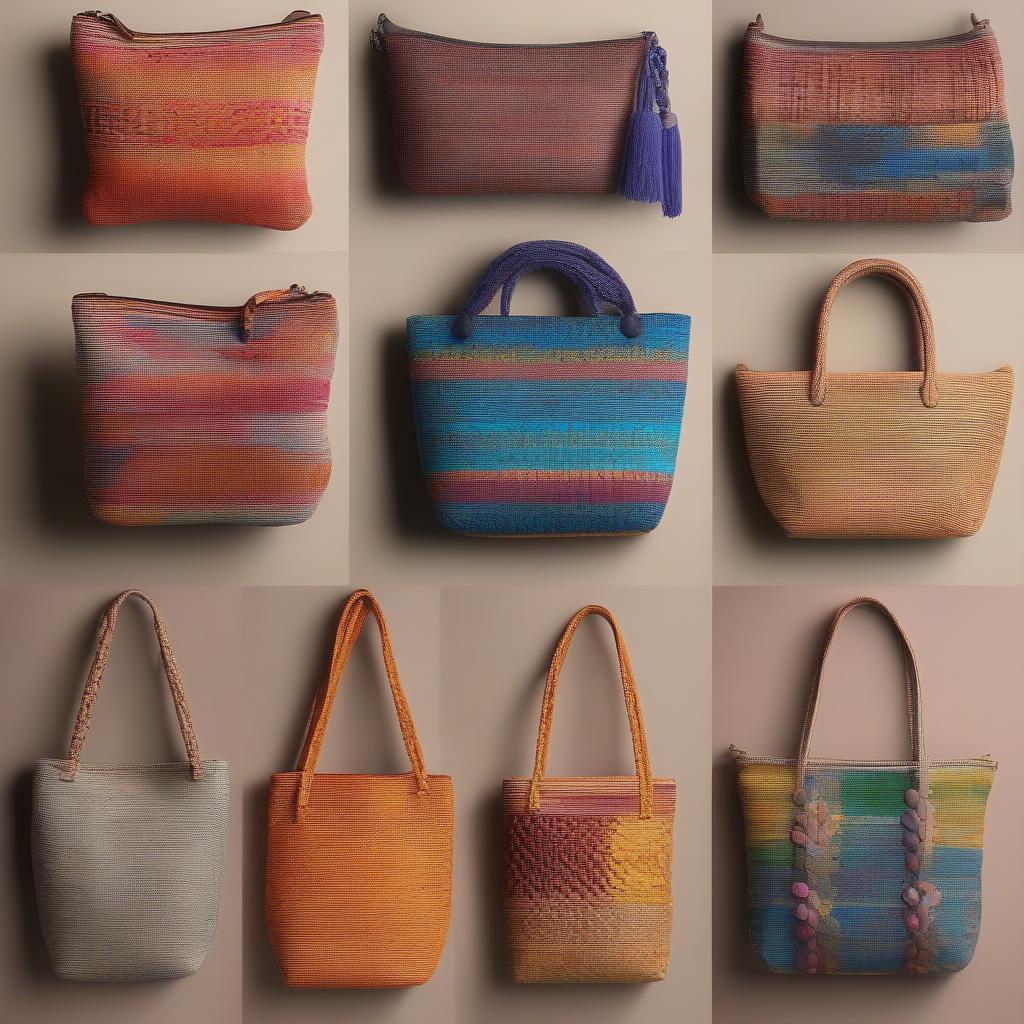 Variety of Multi Color Handwoven Bags