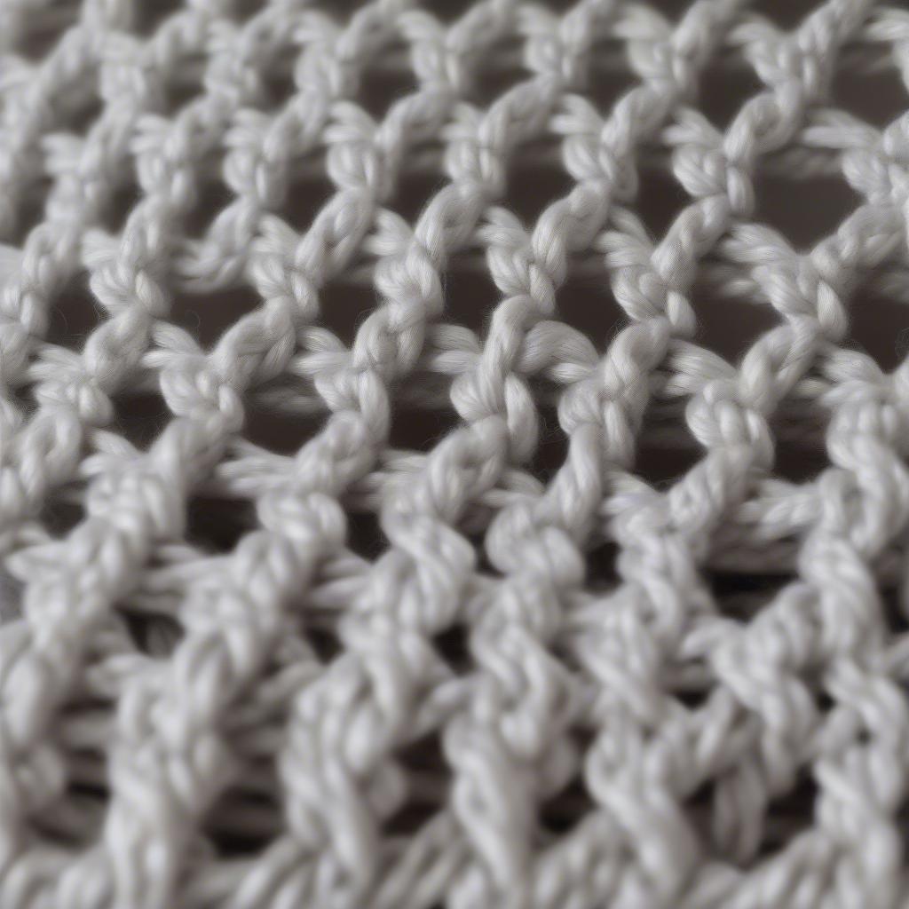 Close-up view of the my picot basket weave stitch showing the intricate detail and texture.