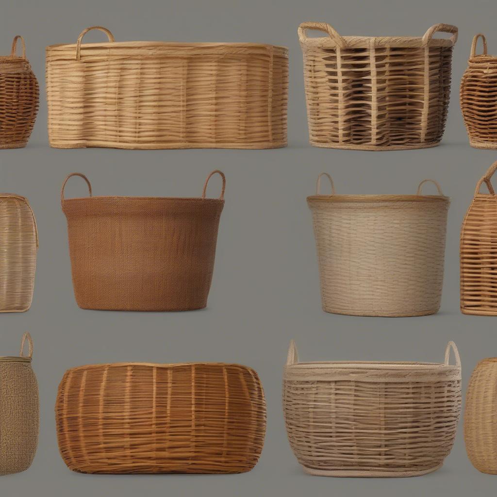 Rattan and Wicker Materials for Basket Weaving