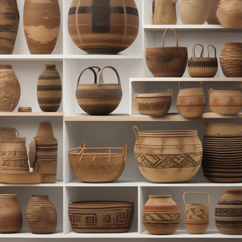 Display of Intricate Na-Peymo Baskets