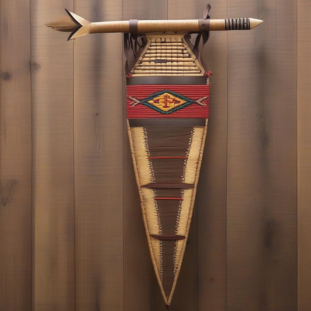 Native American Style Basket Weave Arrow Quiver