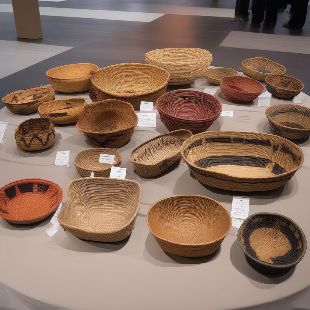 Diverse selection of baskets displayed at the 2019 conference