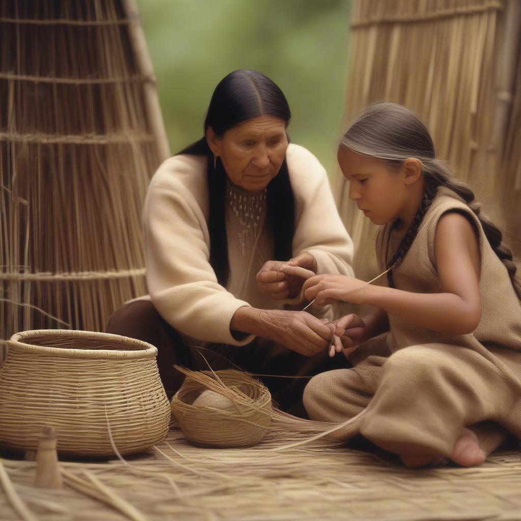 Native American Basket Weaving Demonstration