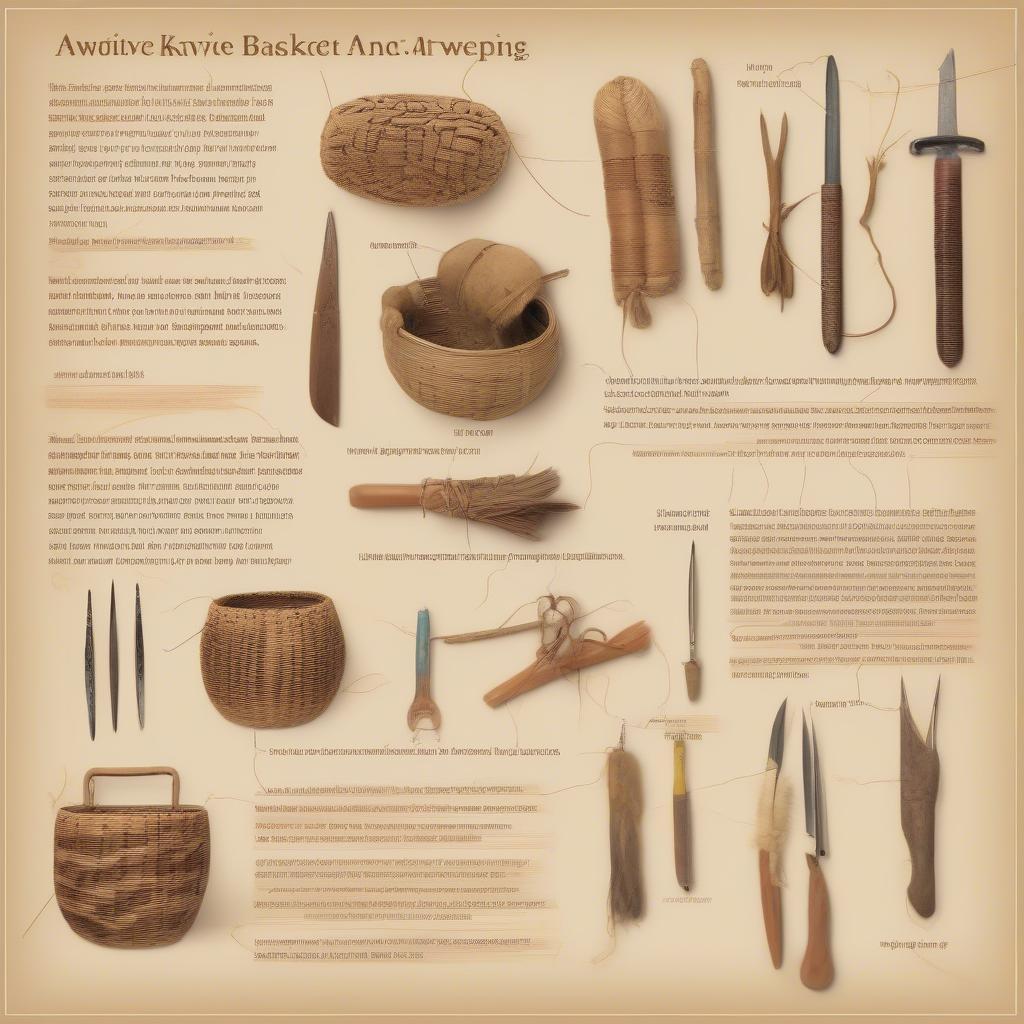 Native American Basket Weaving Tools