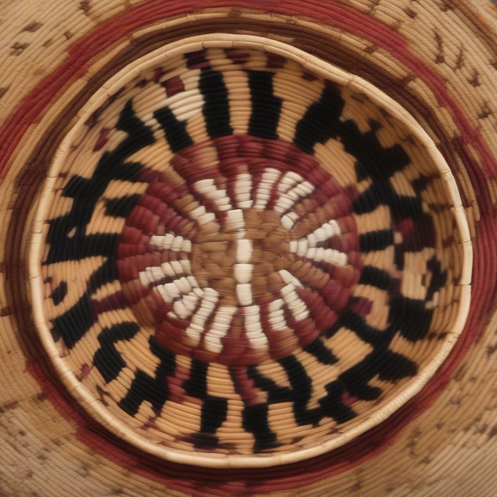 Native American Basket with Intricate Designs