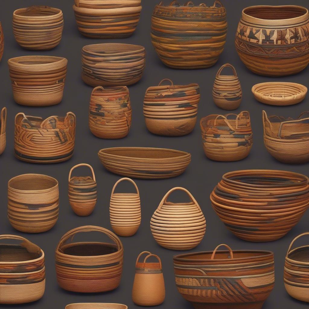 Native American Coiled Baskets