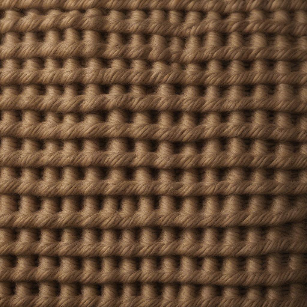 Close-up view of a natural basket weave jute rug highlighting the intricate texture and craftsmanship.