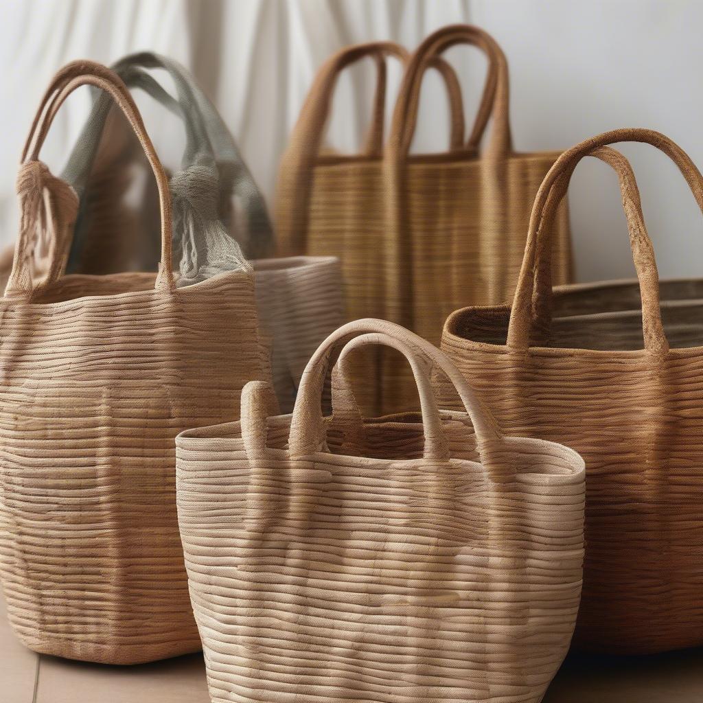 Natural Fiber Weave Tote Bags