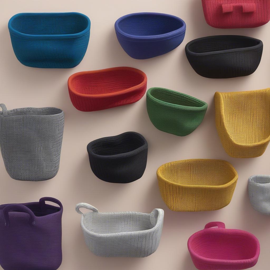 Various Neoprene Weave Baskets in Different Styles and Sizes