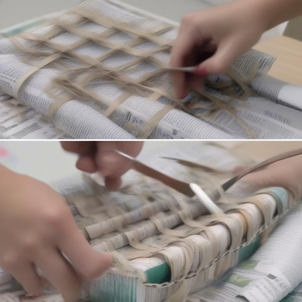 YouTube Tutorial on Newspaper Basket Weaving