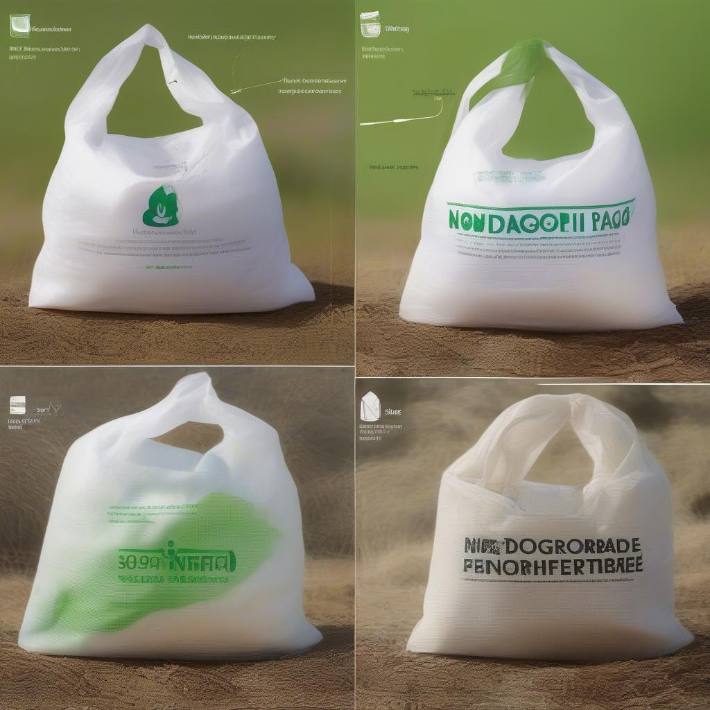 Non-woven bag biodegradability comparison - biodegradable vs. non-biodegradable options.