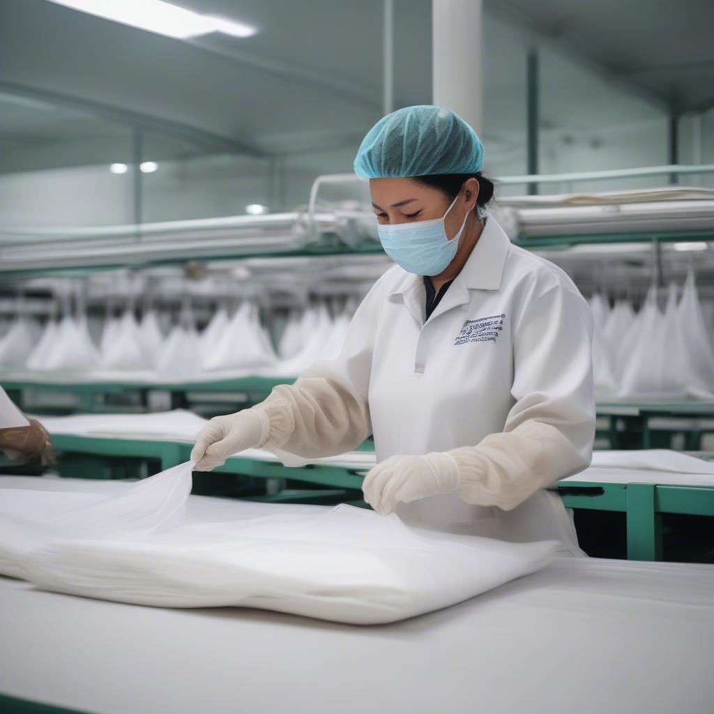 Non-woven bag factory quality control inspection