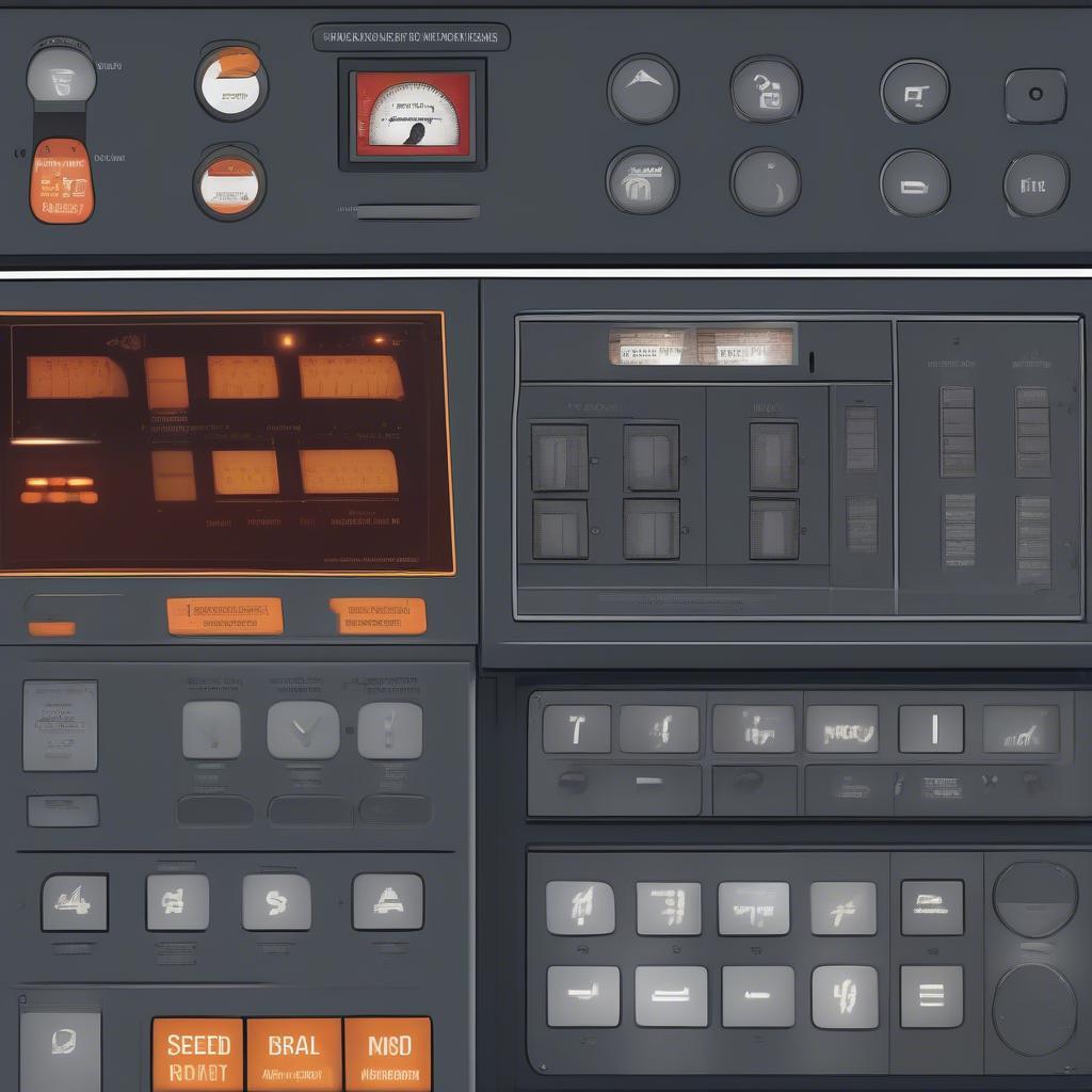 Close-up of the control panel of a non-woven carry bag machine, highlighting the various settings and operational controls.