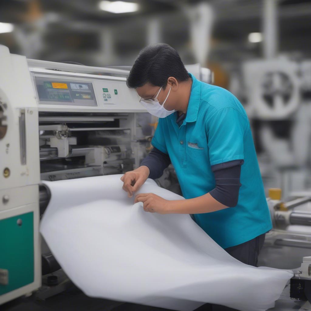 Inspecting a Non-Woven Bag Making Machine