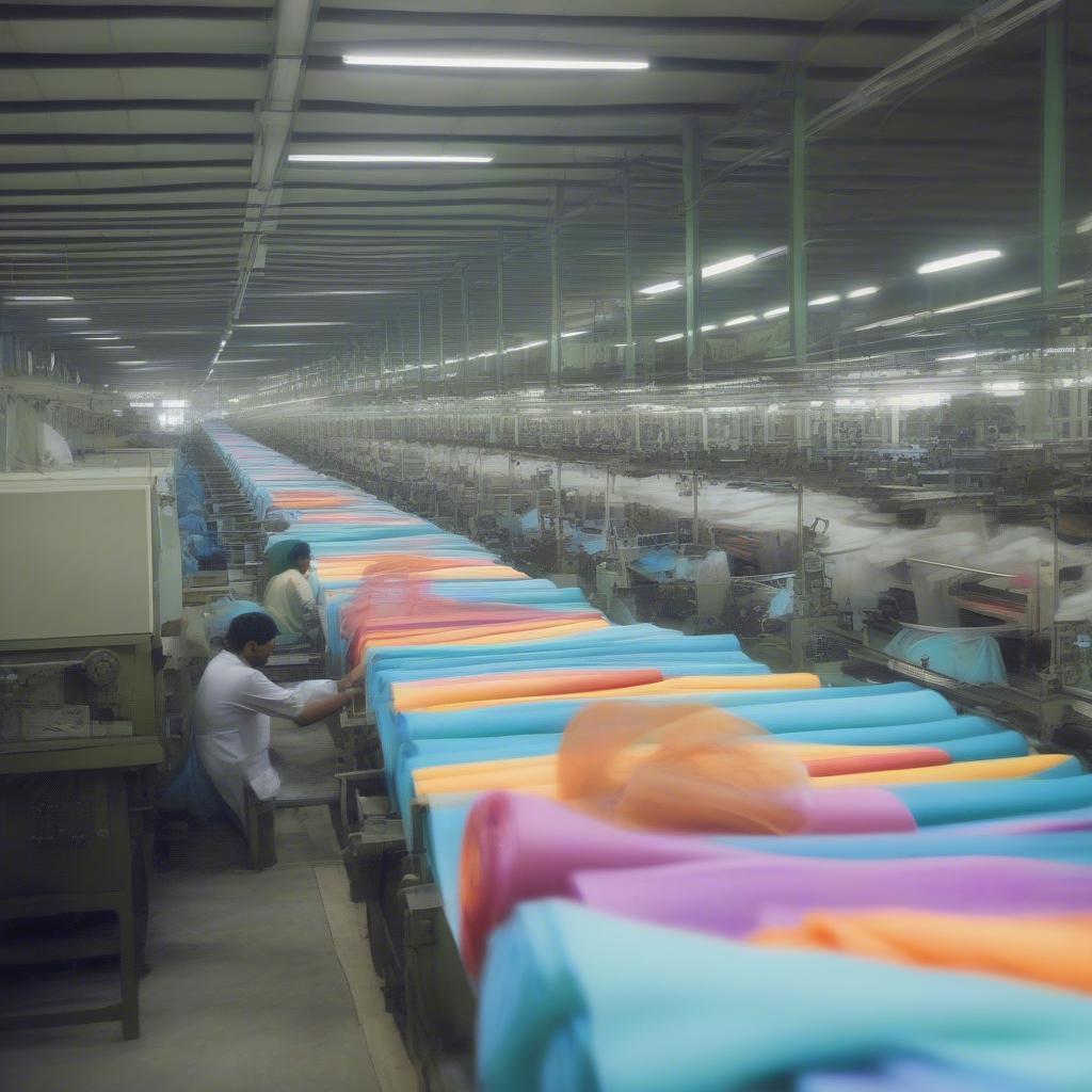 Non woven bag manufacturing process in a factory in Ahmedabad