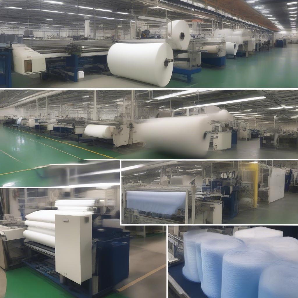 Non-woven bag manufacturing process in a UK factory