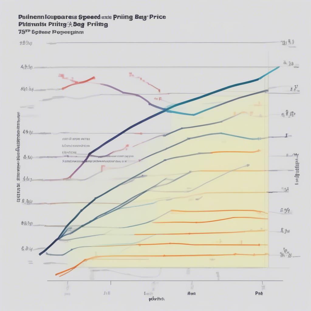 Graph showing the correlation between printing speed and price of non-woven bag printing machines