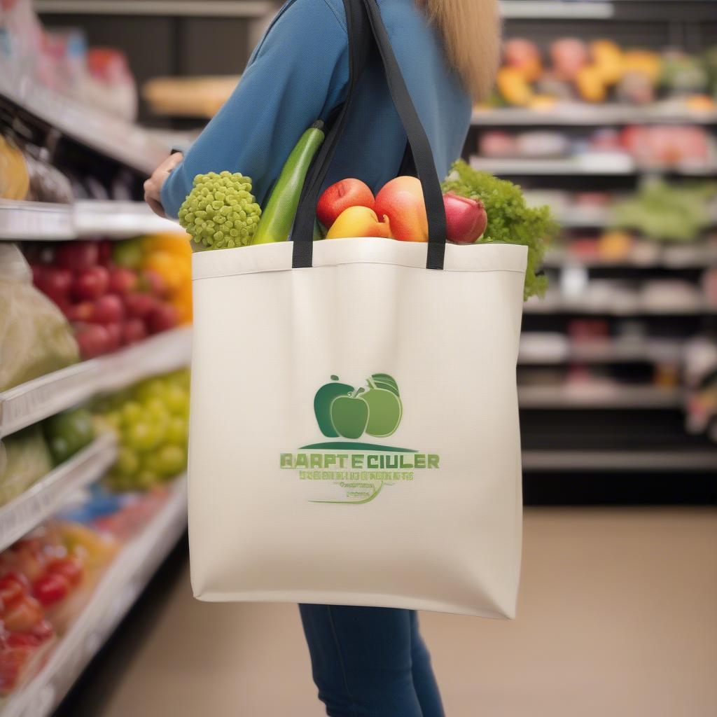 Using a Non Woven Bag for Groceries