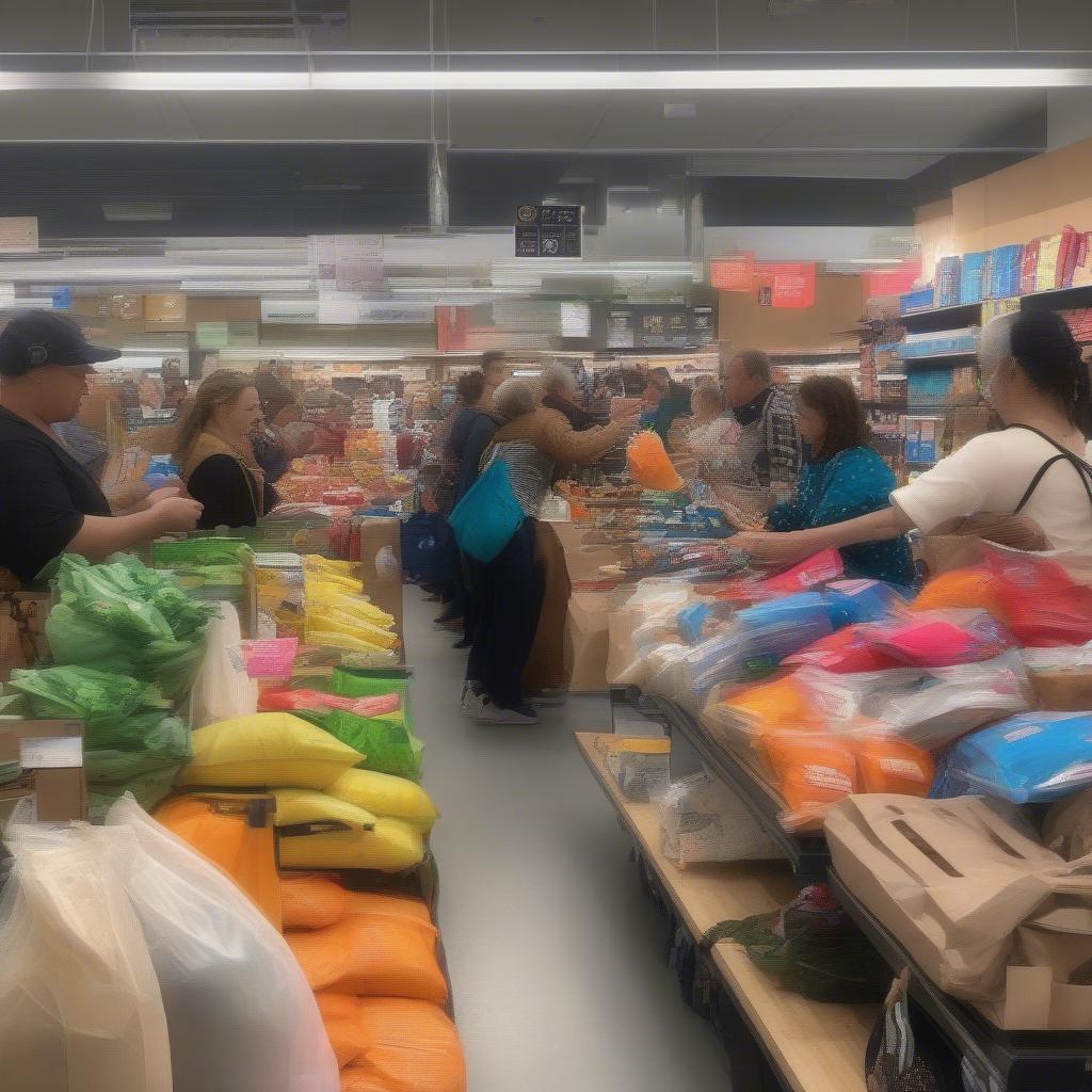 Non-woven bags being used for shopping in Australia