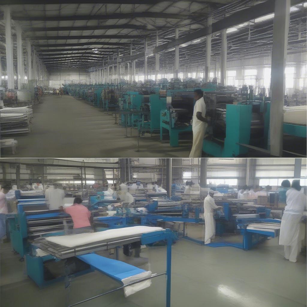 Non woven D cut bag manufacturing process in a Kolkata factory.