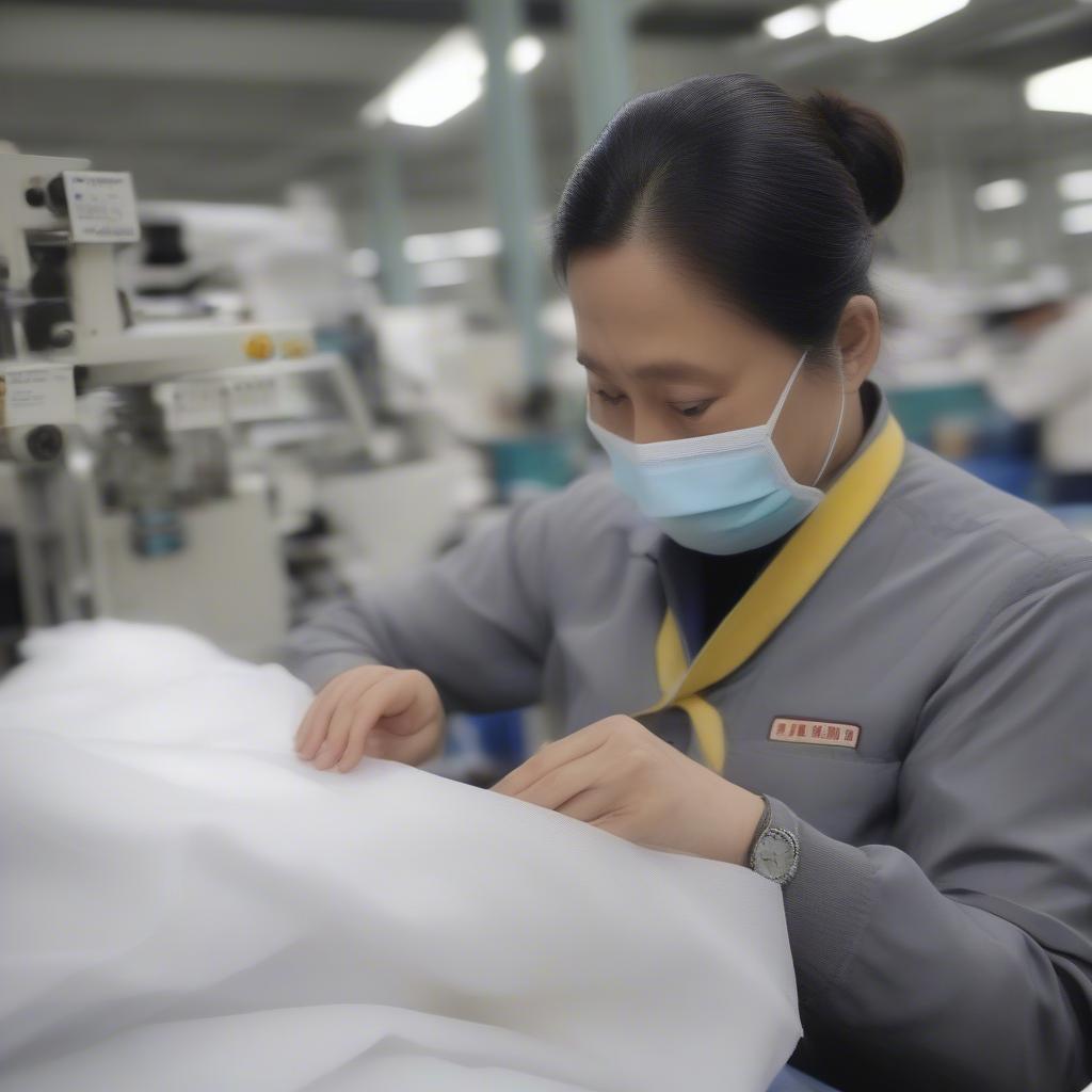 Quality control inspection of non-woven fabric bags