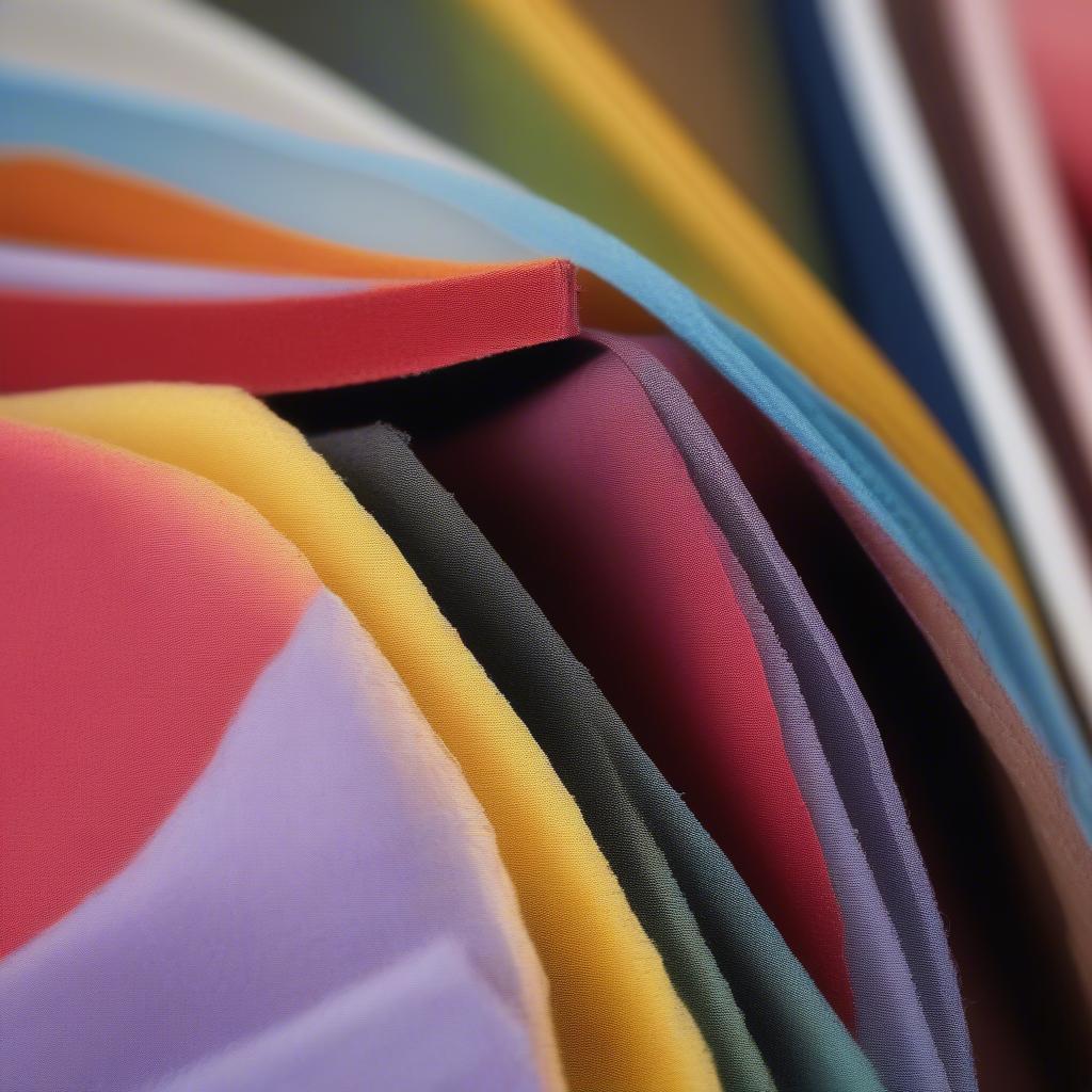 Non-Woven Fabric Material Samples in Different Colors and Textures