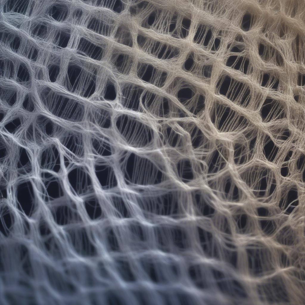 Microscopic View of Non-Woven Fabric Fibers