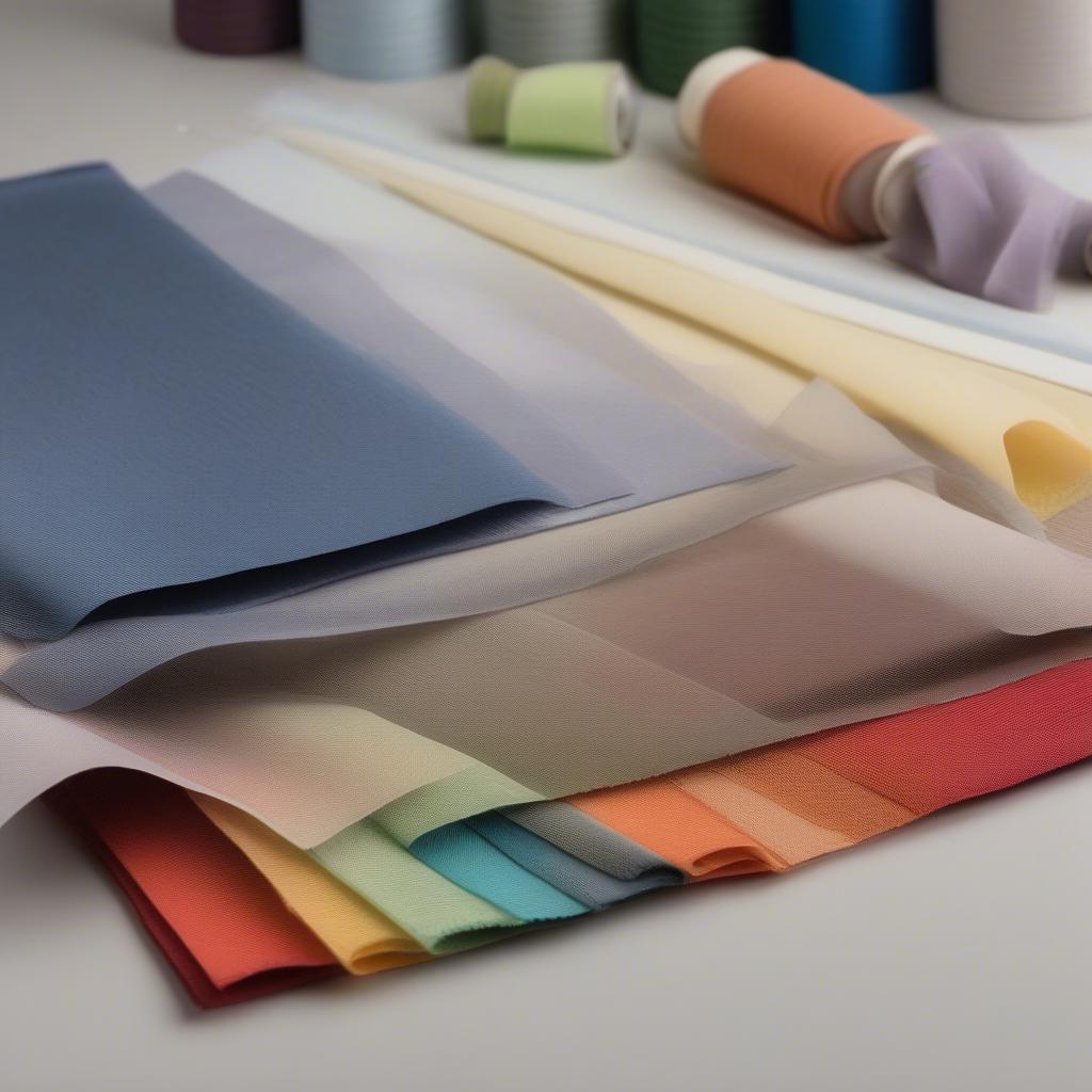 Non-Woven Fabric Samples in Various Colors and Textures